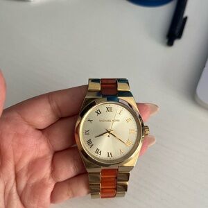 Michael Kors Gold and orange Watch
